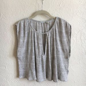 Flowing grey crop top